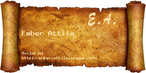 Ember Attila névjegykártya